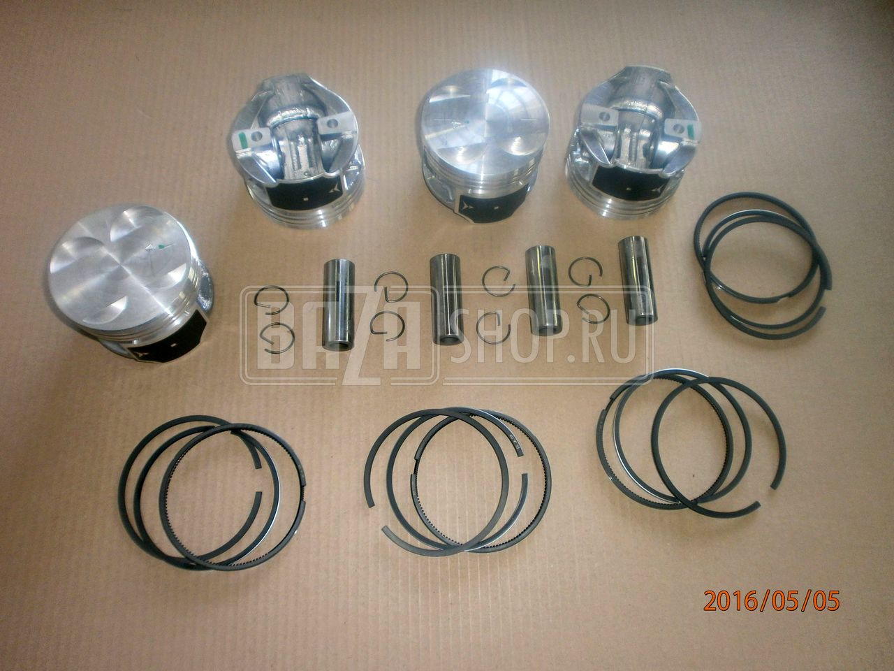 Группа поршневая дв.406 93,0 ГАЗ "ЗМЗ" с пальцами и кольцами (ГРУППА Д/E) / 406.1004018-100-БР/05 (ГРУППА E/Д)